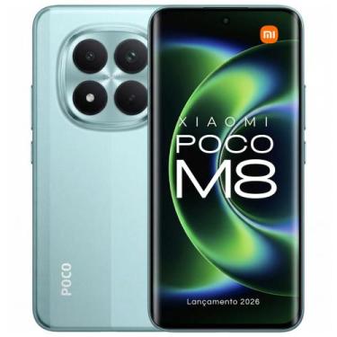 Imagem de Lançamento Xiaomi 2026 POCO M8 5G 256GB 16GB Ramboost 120Hz Amoled câm
