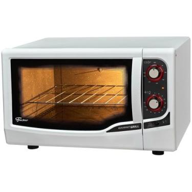 Imagem de Forno Elétrico de Bancada Fischer Gourmet Grill 44L Branco, Branco, 11