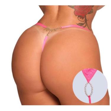 Imagem de Fio Dental Tailandesa Rosa Strass Frases Tallyta, Puta