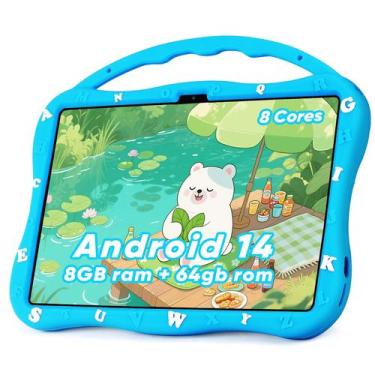Imagem de Tablet MengDash Kids Tablet 10.1" Android 14 8 GB RAM 64 GB ROM