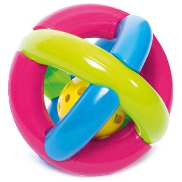 Imagem de Bola Maluquinha Com Chocalho Bebê Infantil Mercotoys