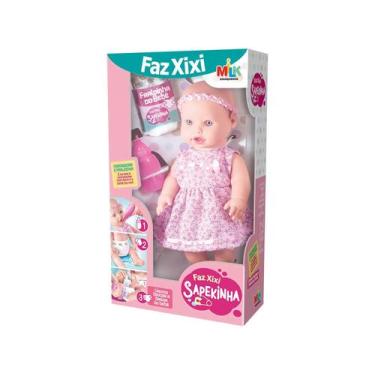 Imagem de Boneca Sapekinha Faz Xixi - com Acessórios Milk Brinquedos, Colorido, 