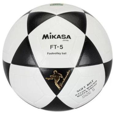 Imagem de Bola Futvolei Mikasa Ft-5 original, Branco, Preto, Único