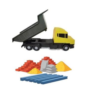 Imagem de Caminhão com Caçamba 29cm Cor:Amarelo/Preto - P.A brinquedos