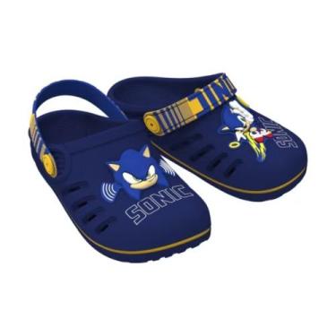 Imagem de Babuche Infantil Sonic Speed Azul Amarelo Grendene Kids 22594-AV892, 3