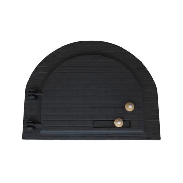 Imagem de Porta para Forno a Lenha Igloo 52x42cm Vedação Eficiente em Ferro Preto Rig Fundidos