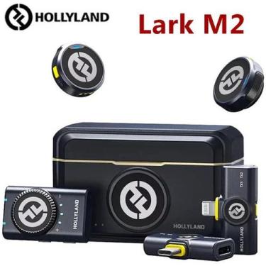 Imagem de Microfone Hollyland Lark M2 Duo Combo Duplo Para 2 Pessoas, Preto