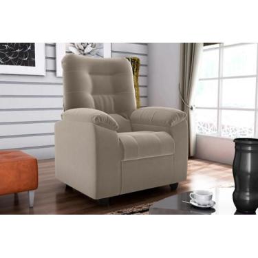 Imagem de Poltrona Reclinável MX61 Onix Veludo Cappuccino C434 - Matrix - LONDRI