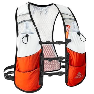 Imagem de Haimont Colete de hidratação 5L Trail Running com frascos macios, laranja, M