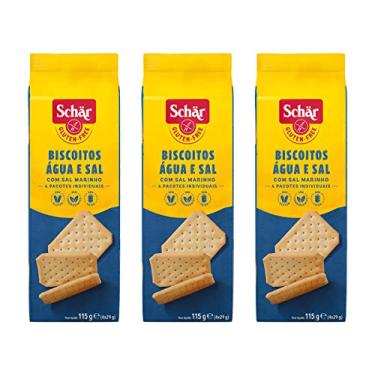 Imagem de Kit 3 Bolacha Biscoito Água e Sal Sem Glúten Schar 115g
