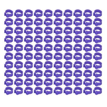 Imagem de Anéis de perna de pombos, suprimentos de pombos resistentes ao frio 100 peças anel de pé de pombos para identificação e marcação de pombos(Roxa)