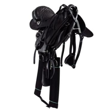Imagem de Sela Australiana Preta Infantil De Arco Luxo 12 Polegadas