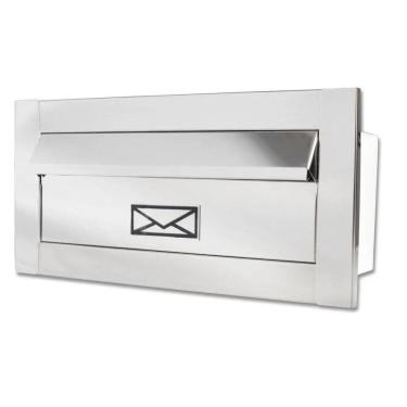 Imagem de Caixa De Correio Frente Inox Moderna 17 Cm X 36 Cm