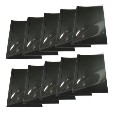 Imagem de Kit 10 Capas Encadernação Térmica Até 90 Folhas A4 Preta