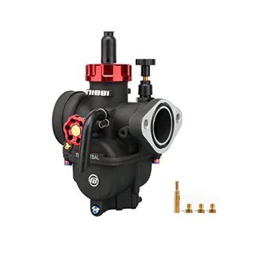 Imagem de NIBBI Carburador de motocicleta PE26FL com flange própria, 125 CC 150 CC carburador com jatos de carburador para mini bicicleta YAMAHA KAWASAKI SUZUKI Apollo Dirt Bike SSR TTR KYMCO SYM TAOTAO Scooter Moped Motor Horizontal