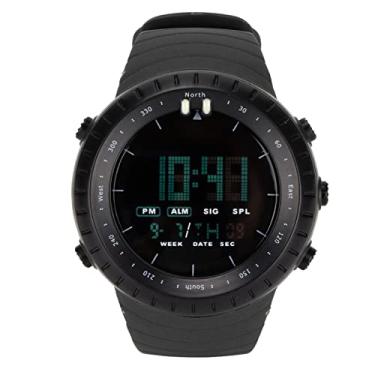 Imagem de Relógio esportivo digital, relógio de pulso à prova d'água de rosto grande, tela de luz de fundo LCD de fácil leitura cronômetro despertador militar, relógio de pulso fitness(1#)