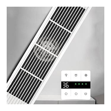 Imagem de Fã exausto 15 × 6 0cm Ventilador de ventilação do teto, ventilador de exaustão oculto retangular, poderoso ventilador de ventilador de teto de baixo ruído com filtro para banheiro da cozinha Ventilado