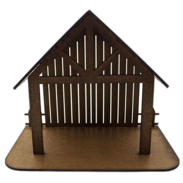 Imagem de Casa Rústica Presépio Mdf 20 Cm