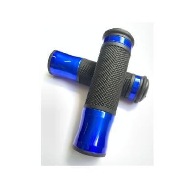 Imagem de Manopla moto azul esportiva alumínio antiderrapante WM1593