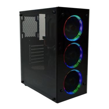 Imagem de Gabinete Gamer Evus G16 3 Fans Rgb Lateral Vidro Temperado