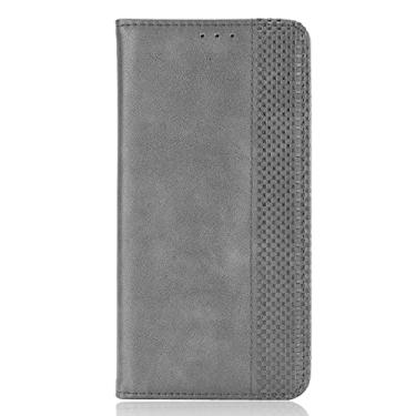 Imagem de BoerHang Capa para Motorola Moto E22, capa de couro carteira flip com slot para cartão, couro PU premium, capa de telefone com suporte para Motorola Moto E22. (Preto)