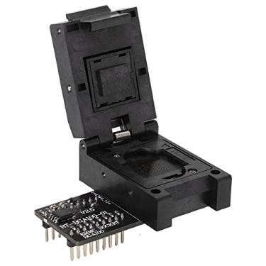 Imagem de Jeanoko Soquete EMMC, proteção de sobrecorrente paralela de alta velocidade verifique cuidadosamente fácil de usar BGA100 adaptador de soquete de queima confiável para navegação de carro