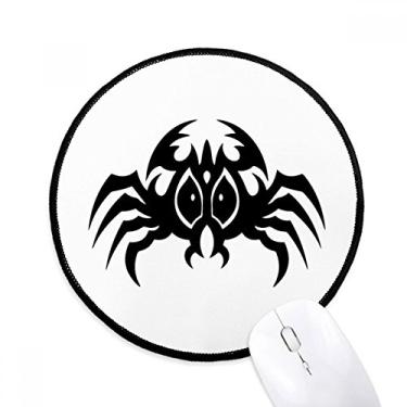 Imagem de DIYthinker Tapete de rato preto com ilustração de inseto para mesa de escritório tapete redondo para computador