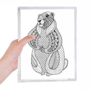 Imagem de Caderno de imagem de animal grande rato diário de folhas soltas recarregável, artigos de papelaria