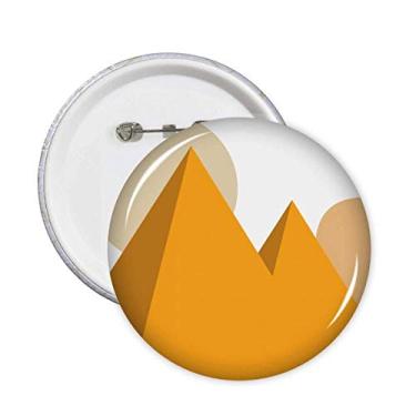 Imagem de Pirâmides de Esfinge Amarelo Egito Alfinetes de Sol Emblema Emblema Decoração Acessório 5 peças