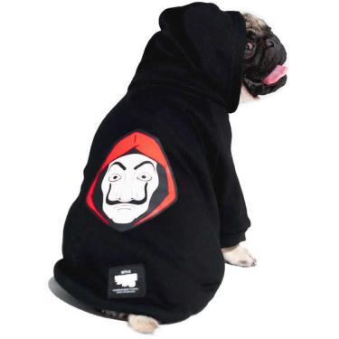 Imagem de Moletom Future Pet La Casa de Papel Preto para Cães - Tam. PP