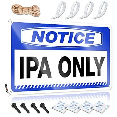 Imagem de CakJuice Aviso de placa de porta do quarto apenas IPA placas de estanho pôsteres e impressões decoração de metal de jogos (tamanho : 30X40cm)