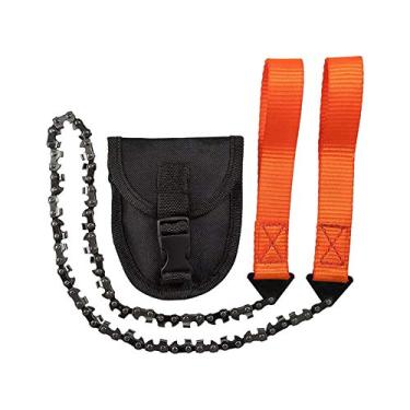 Imagem de Fenteer Equipamento de Sobrevivência para Motosserra de, Serra Manual Compacta de Corrente de 25 Polegadas para Ferramenta de Sobrevivência, Laranja, Tamanho real