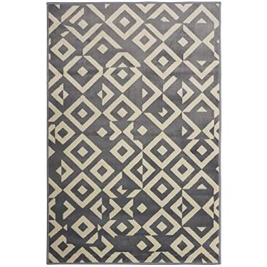 Imagem de Tapete para Sala Soft Fantasy Cinza 1,00X1,50M - São Carlos