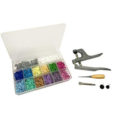 Imagem de Botões De Pressão Ritas + Alicate Botão De Pressão Colorido (12mm, Cinza)