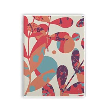 Imagem de Caderno de folhas de outono com tinta para plantas de flores, capa macia