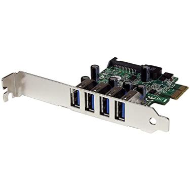 Imagem de StarTech.com Placa controladora PCI Express SuperSpeed USB 3.0 de 4 portas com UASP - Placa de expansão USB 3.0 com alimentação SATA (PEXUSB3S4V)