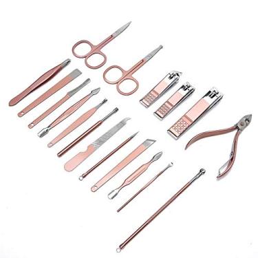 Imagem de Tesoura de sobrancelha, kit de cortador de unha, pinças de cutícula, portátil para unhas dos pés e mulheres