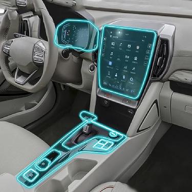 Imagem de LAVIYE Interior do carro GPS navegador console central TPU transparente película protetora Filme anti-risco, para Hyundai ix35 2021-2023
