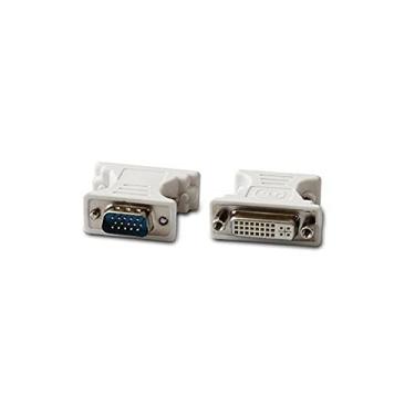 Imagem de AddOncomputer.com Pacote com 5 conversores adaptadores VGA para DVI-I branco - M/F
