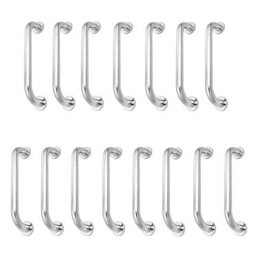 Imagem de Alça de Apoio Inox Kit 15 Unidades Barra 30cm Segurança Suporte Idoso Gestante Criança Acessibilidade Box Banheiro