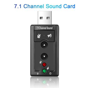 Imagem de Placa de Som USB 7.1 Canais de Som 3.5 milímetros Interface De Áudio Externo Placa de Som para Fone