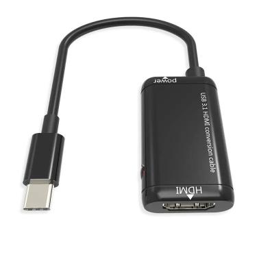 Imagem de USB-C para HDM1 adaptador fêmea  tipo C para HDM1 conector fêmea  cabo USB 3.1 para MHL  telefone