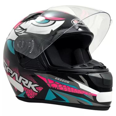 Imagem de Capacete Ebf Spark Dragon Preto Rosa