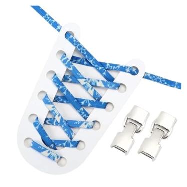 Imagem de Elastic Shoelaces Sneakers Mix And Match Colors No Tie Shoe Laces Children Adult Wide Fast Shoelaces(Snowflake)