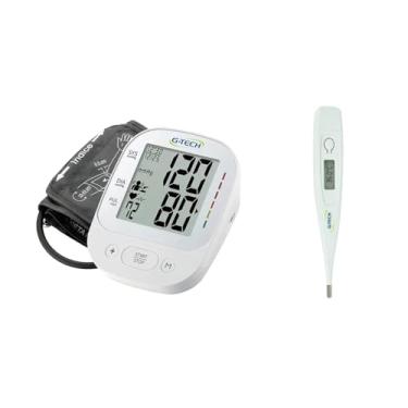 Imagem de Aparelho De Medir Pressão Digital De Braço G-tech La800 + Termometro Digital Axilar Branco
