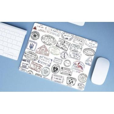 Imagem de Mouse Pad Grande, Carimbos passaporte - Deluzz