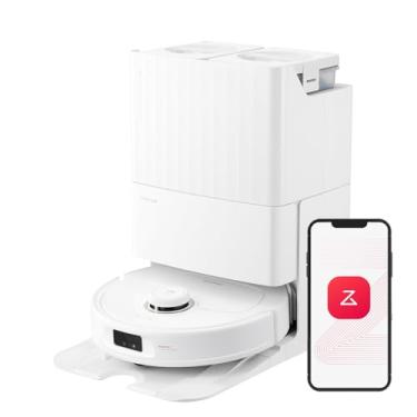 Imagem de Robô aspirador/passa pano Roborock Qrevo MaxV, FlexiArm, nova lavagem/passada de pano c/água quente, autosecagem/esvaziamento, sucção 7000Pa, assistente de voz, esfregão autoelevável, evita obstáculo