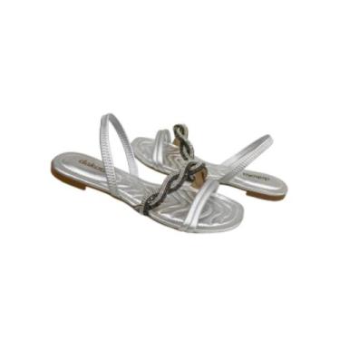 Imagem de Sandalia Dakota Y1071 Salto Baixo Com Brilho Elastico Casual Feminino 