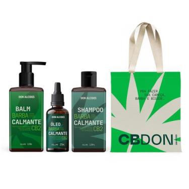 Imagem de Kit shampoo balm  e óleo ozonizado para barba don alcides cb2 sacola