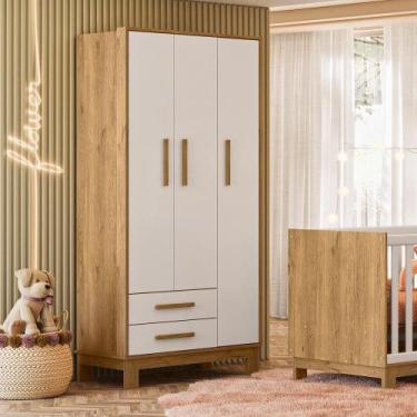 Imagem de G. Roupa 3Pts/2Gav Q Encanto Slim Freijo/Branco 4340 - Qmovi - LM DECO